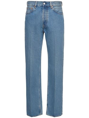 Cotton Denim Jeans W/ Gucci Label - GUCCI - Modalova