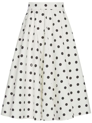 Polka Dots Drill Midi Skirt - DOLCE & GABBANA - Modalova