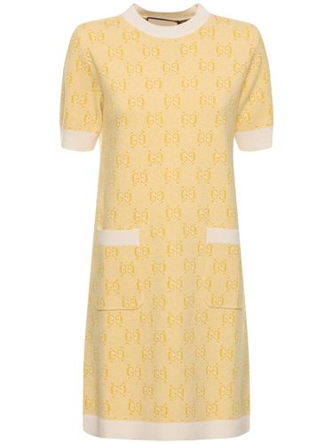 Gg Wool Jacquard Dress - GUCCI - Modalova