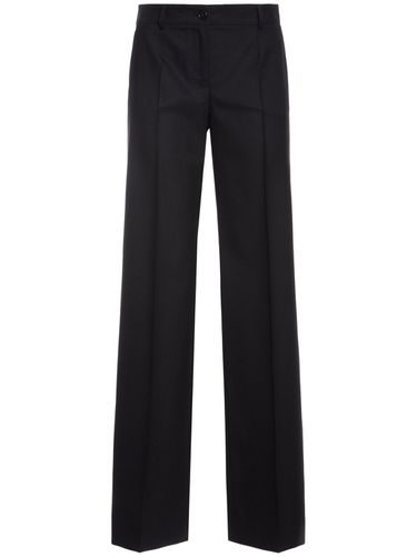 Wool Stretch Wide Leg Pants - DOLCE & GABBANA - Modalova