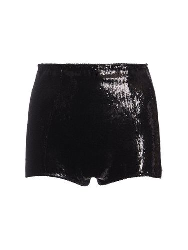 Sequined High Rise Hot Pants - DOLCE & GABBANA - Modalova