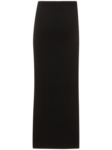 Cotton Maxi Skirt W/embossed Logo - ALEXANDER WANG - Modalova