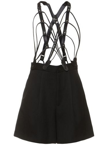 Wool Gabardine Jumpsuit W/suspenders - NOIR KEI NINOMIYA - Modalova