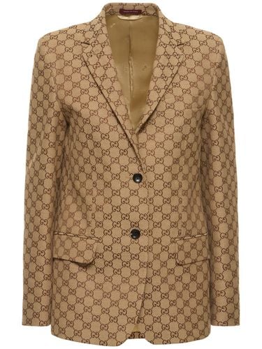 Gg Canvas Blazer - GUCCI - Modalova