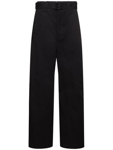 Belted Cotton Twisted Pants - LEMAIRE - Modalova