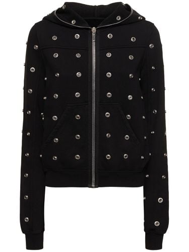 Embellished Jersey Hoodie - RICK OWENS DRKSHDW - Modalova