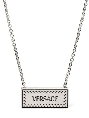 Collar De Metal Con Placa - VERSACE - Modalova