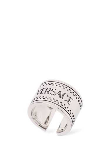 Metal Logo Ring - VERSACE - Modalova