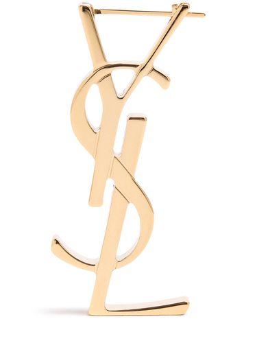 Chunky Monogram Mono Earring - SAINT LAURENT - Modalova