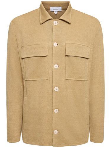 Linen & Cotton Knit Overshirt - LARDINI - Modalova