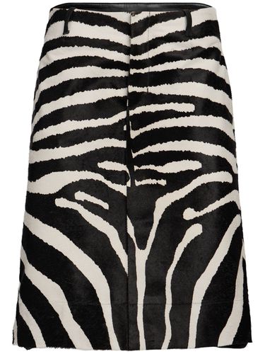 La Jupe Tozzi Zebra Leather Midi Skirt - JACQUEMUS - Modalova