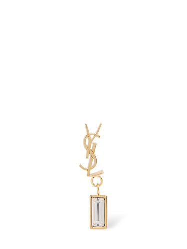 Monogram Brass Mono Earring - SAINT LAURENT - Modalova