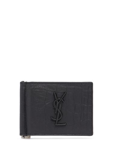 Monogram Embossed Bill Clip Wallet - SAINT LAURENT - Modalova