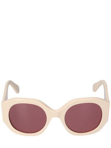 Oversized Logo Round Acetate Sunglasses - CHLOÉ - Modalova