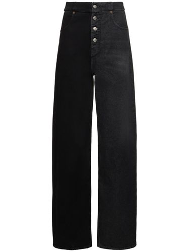 Bicolor Straight Denim Jeans - MM6 MAISON MARGIELA - Modalova