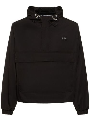 Ami Logo Cotton Blend Windbreaker - AMI PARIS - Modalova