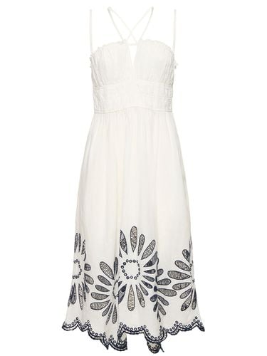 Beatrice Linen & Cotton Midi Dress - ULLA JOHNSON - Modalova