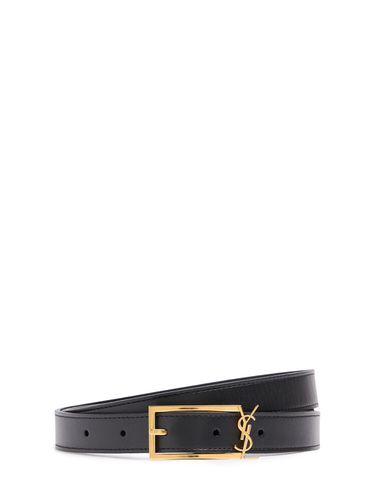 Cm Ysl Buckle Leather Belt - SAINT LAURENT - Modalova