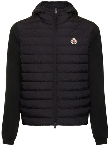 Nylon Zip-up Cardigan Down Jacket - MONCLER - Modalova