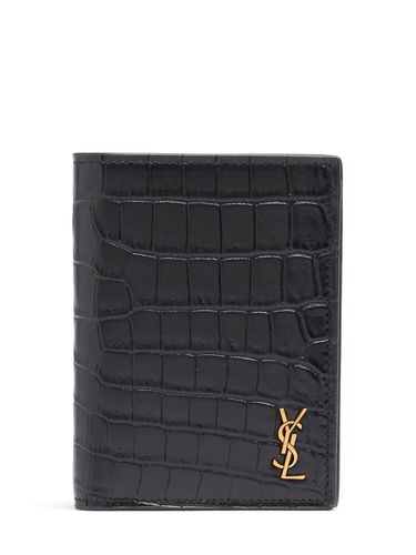 Ysl Leather Wallet - SAINT LAURENT - Modalova