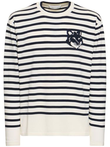 Fox Head Intarsia Striped Comfort Jumper - MAISON KITSUNÉ - Modalova