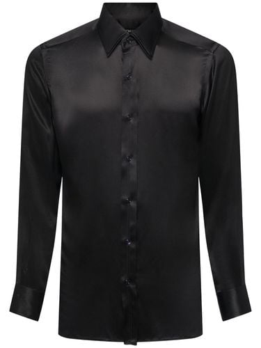 Silk Charmeuse Slim Fit Shirt - TOM FORD - Modalova