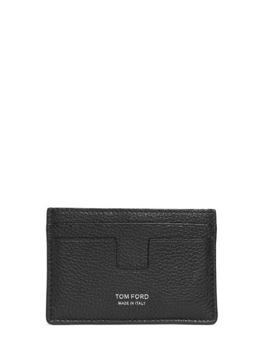 T Line Grain Leather Card Holder - TOM FORD - Modalova