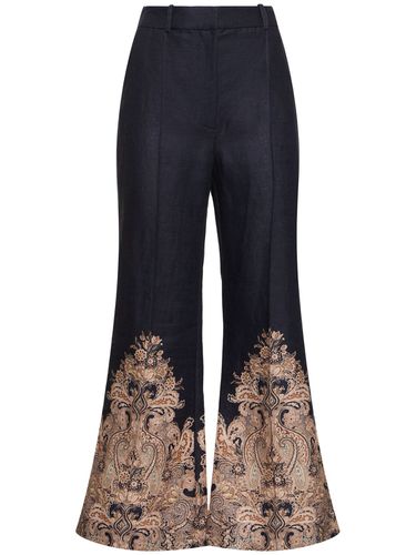 Natura Paisley Printed Flared Pants - ZIMMERMANN - Modalova