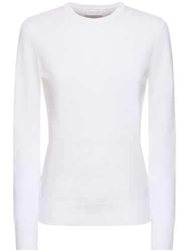 Cotton Knit Crewneck Long Sleeve Top - MICHAEL KORS COLLECTION - Modalova