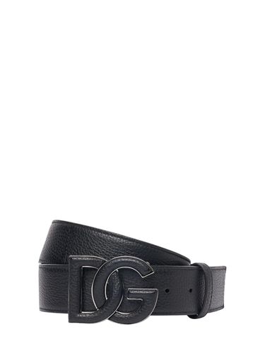 Mm Buckle Leather Belt - DOLCE & GABBANA - Modalova