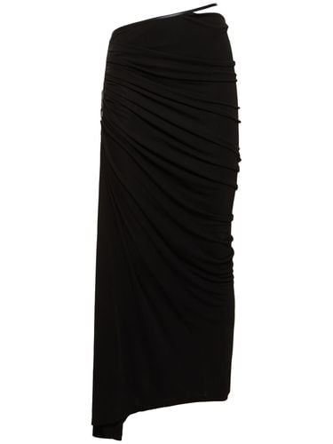 Framed Draped Viscose Midi Skirt - CHRISTOPHER ESBER - Modalova