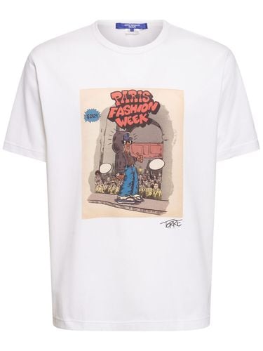 Printed Cotton Jersey T-shirt - JUNYA WATANABE - Modalova