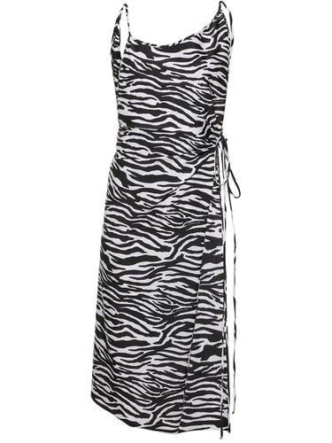 Printed Lycra Side Slit Midi Dress - THE ATTICO - Modalova