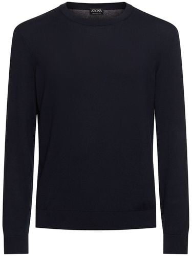 Cotton Crewneck Sweater - ZEGNA - Modalova