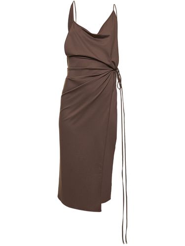 Lycra Side Slit Midi Dress - THE ATTICO - Modalova