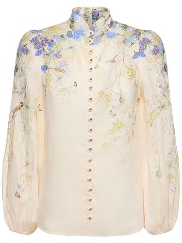 Harmony Buttoned Printed Blouse - ZIMMERMANN - Modalova