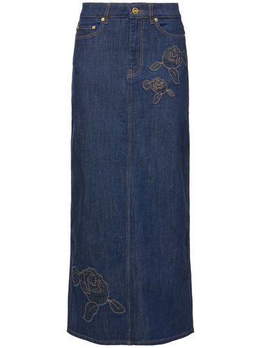 Rinsed Denim Maxi Skirt - GANNI - Modalova