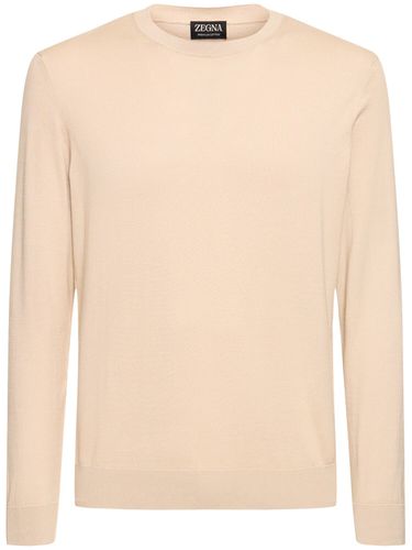 Cotton Crewneck Sweater - ZEGNA - Modalova