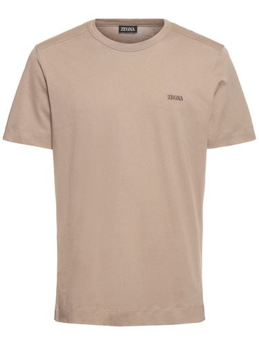 Cotton Short Sleeves T-shirt - ZEGNA - Modalova