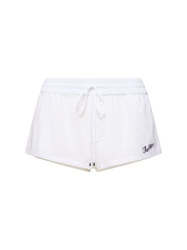 Mousseline Low Waist Logo Shorts - THE ATTICO - Modalova