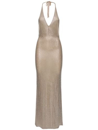 Embellished Halter Neck Long Dress - GIUSEPPE DI MORABITO - Modalova