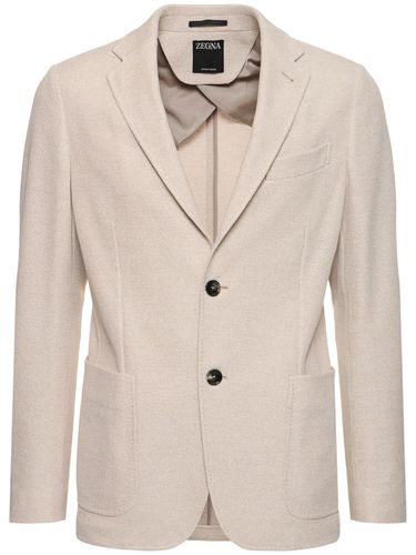 Blazer Aus Baumwolljersey - ZEGNA - Modalova