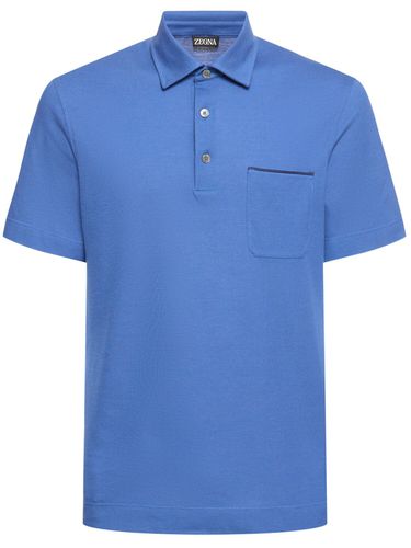 Cotton Piquet Short Sleeve Polo - ZEGNA - Modalova