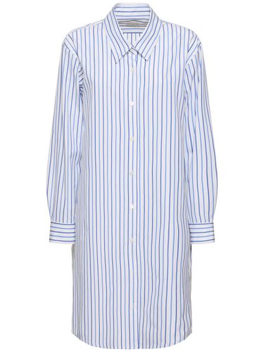 Striped Compact Poplin Midi Shirt Dress - DRIES VAN NOTEN - Modalova