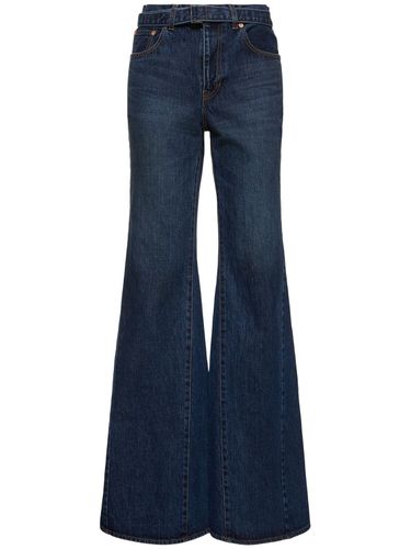 High Rise Wide Leg Jeans W/belt - SACAI - Modalova