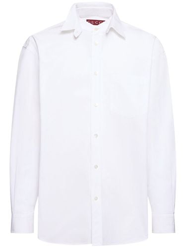 Crispy Cotton Poplin Shirt - GUCCI - Modalova