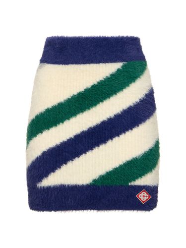 Striped Fluffy Mini Skirt - CASABLANCA - Modalova