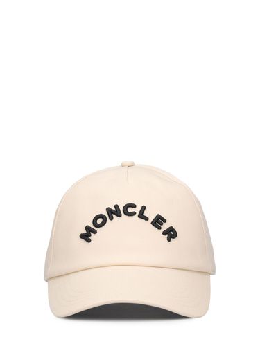 Embroidered Logo Cotton Baseball Cap - MONCLER - Modalova