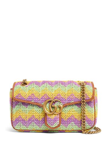 Small Gg Marmont Crochet Shoulder Bag - GUCCI - Modalova