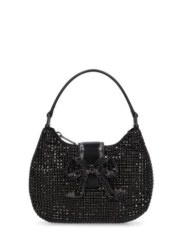 Crescent Diamante Bow Shoulder Bag - SELF-PORTRAIT - Modalova